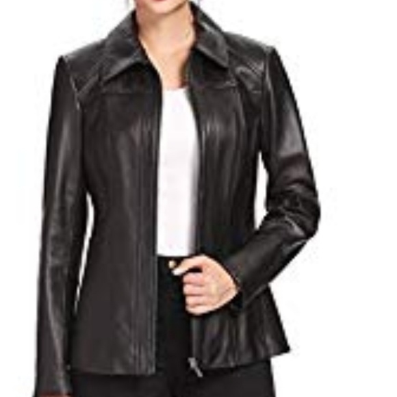 alfani genuine leather jacket womens